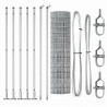 Ogrodzenie z słupkiem Srebrny 1 x 10 m Stal