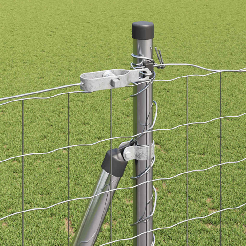 Ogrodzenie z słupkiem Srebrny 1,4 x 10 m Stal