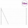 Ogrodzenie z słupkiem Srebrny 1,5 x 10 m Stal