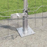 Ogrodzenie z słupkiem Srebrny 1,6 x 10 m Stal