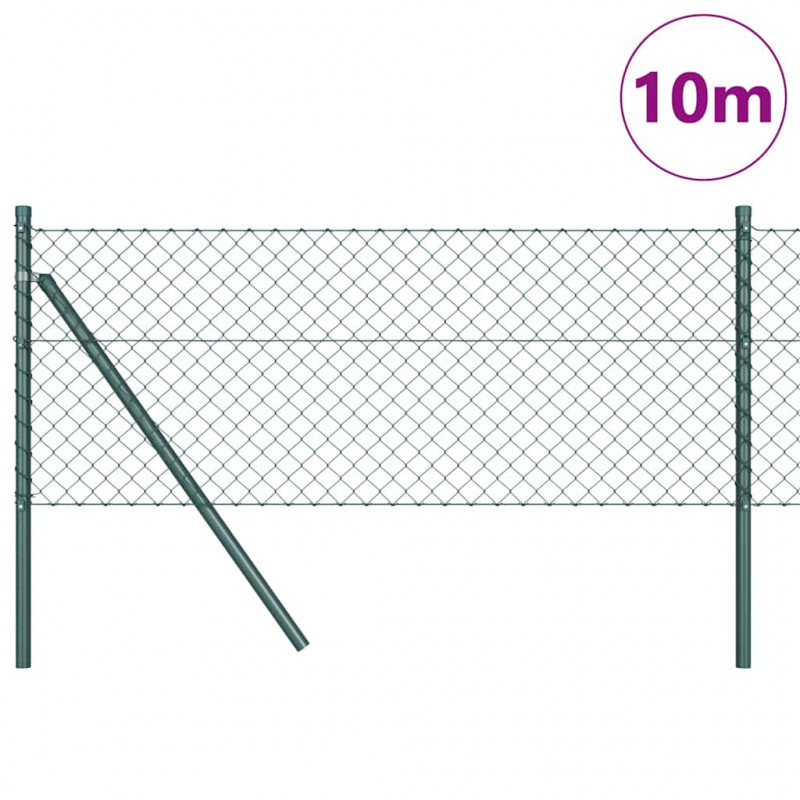 Słupek ogrodzeniowy. Zielony 10 x 0,6 m (siatka 40 x 40 mm)