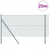 Słupek ogrodzeniowy. Zielony 1 x 25 m (siatka 60 x 60 mm) Stal