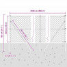 Słupek ogrodzeniowy. Zielony 1 x 25 m (siatka 60 x 60 mm) Stal