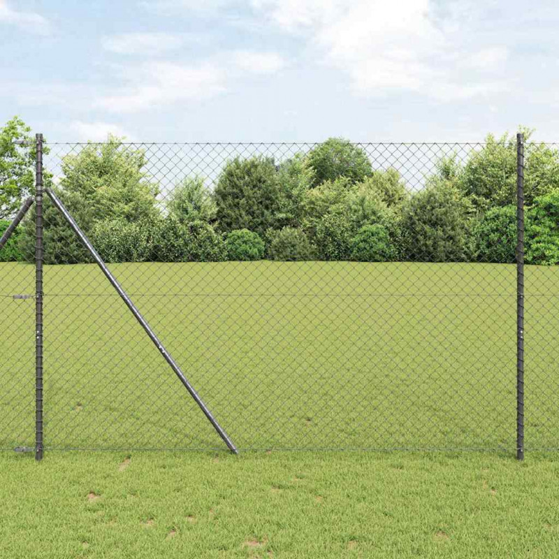 Słupek ogrodzeniowy. Szary 10 x 1,5 m (siatka 40 x 40 mm)