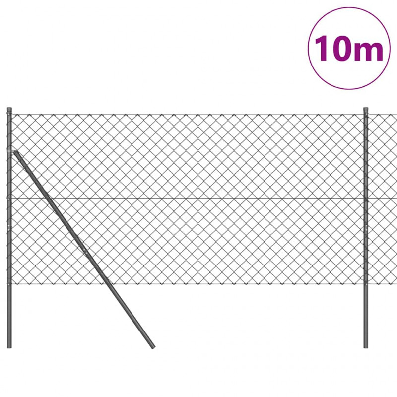 Słupek ogrodzeniowy. Szary 10 x 1 m (siatka 60 x 60 mm)