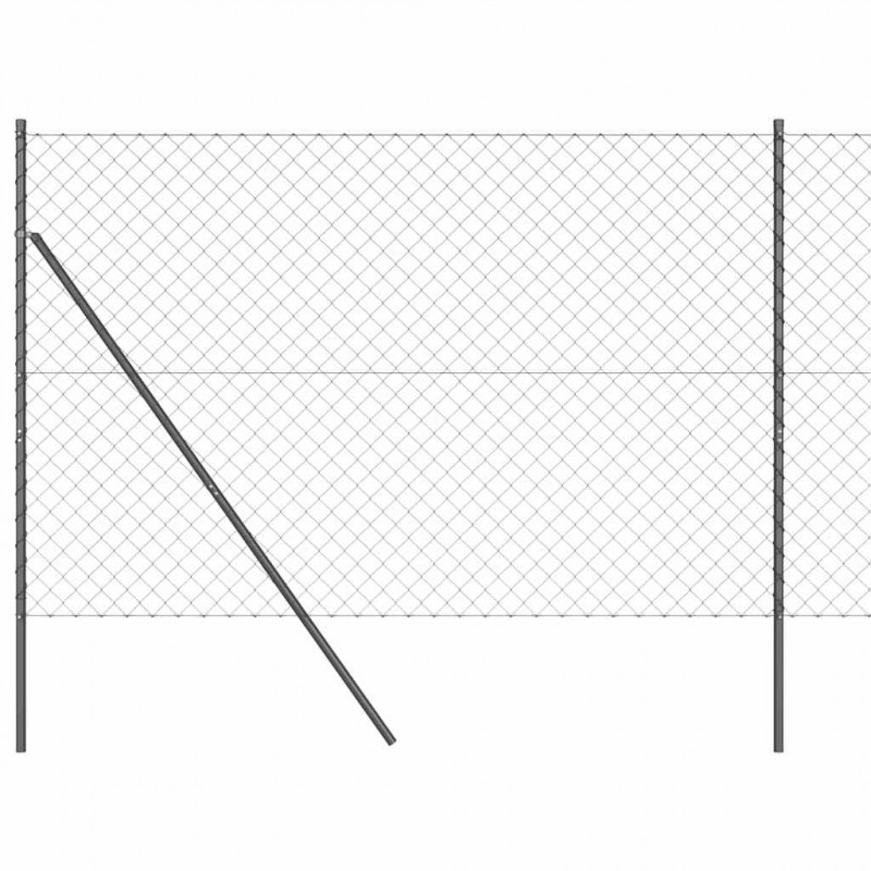 Słupek ogrodzeniowy. Szary 10 x 1,5 m (siatka 60 x 60 mm)