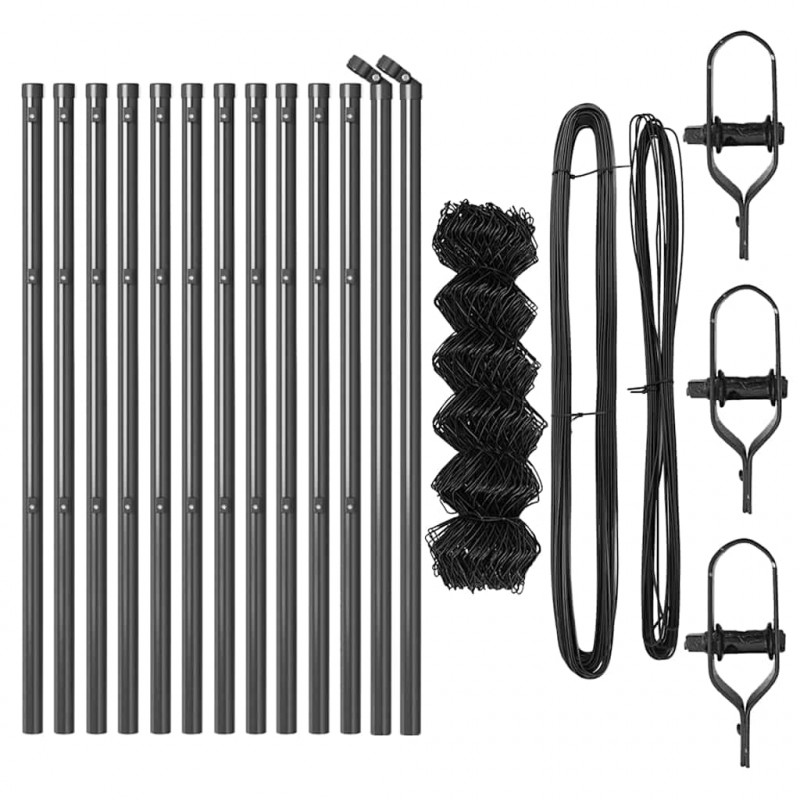 Słupek ogrodzeniowy. Szary 25 x 0,4 m (siatka 60 x 60 mm)