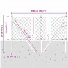 Słupek ogrodzeniowy. Szary 25 x 0,8 m (siatka 60 x 60 mm) Stal
