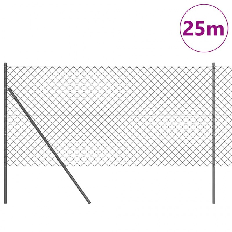 Słupek ogrodzeniowy. Szary 25 x 1,2 m (siatka 60 x 60 mm)