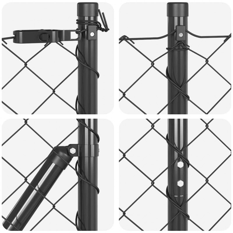 Słupek ogrodzeniowy. Szary 25 x 1,4 m (siatka 60 x 60 mm)