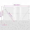 Słupek ogrodzeniowy. Szary 25 x 1,5 m (siatka 60 x 60 mm) Stal