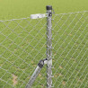 Słupek ogrodzeniowy. Srebrny 10 x 1 m (siatka 40 x 40 mm) Stal