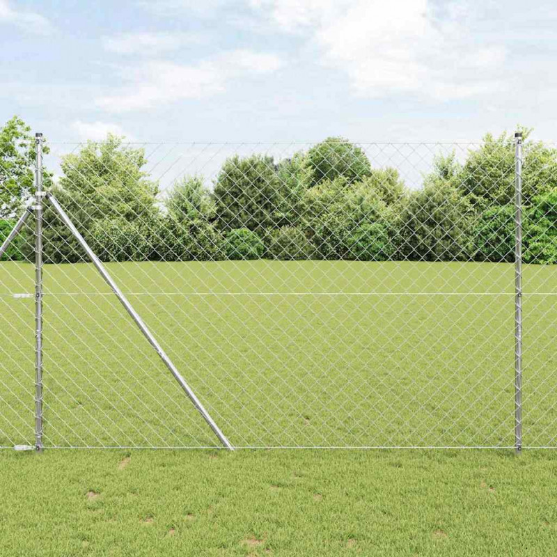 Słupek ogrodzeniowy. Srebrny 10 x 1,6 m (siatka 60 x 60 mm)