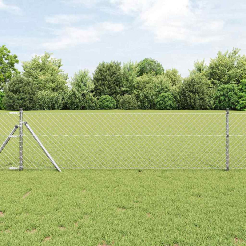 Słupek ogrodzeniowy. Srebrny 25 x 0,6 m (siatka 40 x 40 mm)