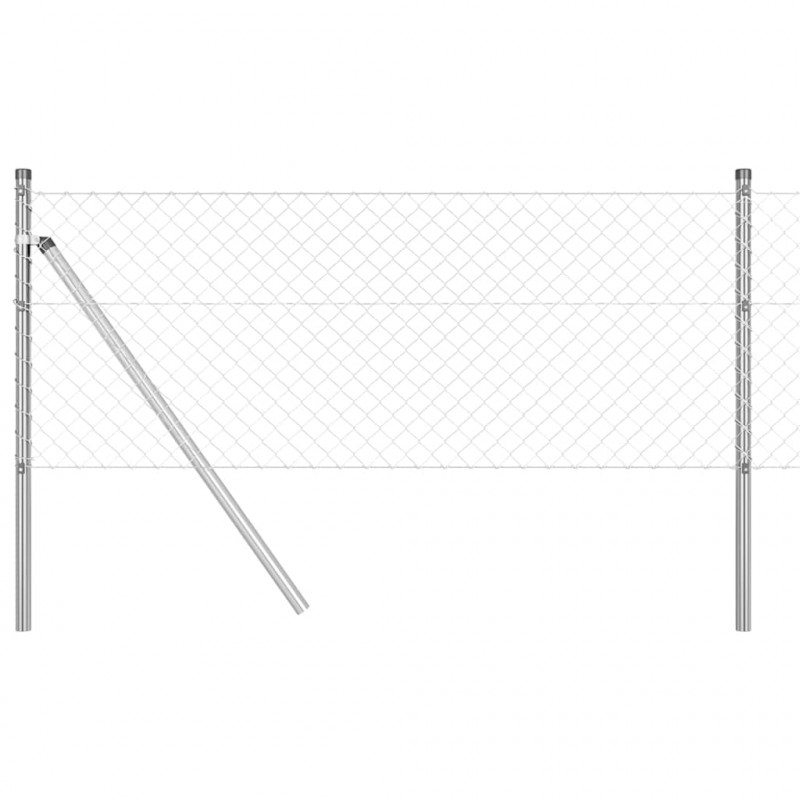 Słupek ogrodzeniowy. Srebrny 25 x 0,8 m (siatka 40 x 40 mm)