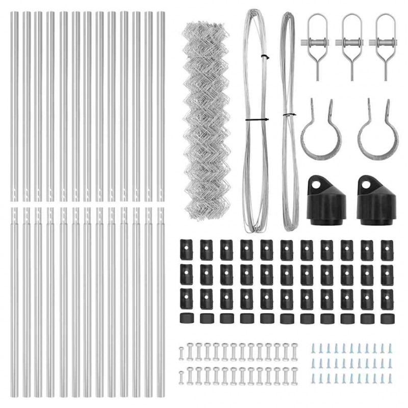 Słupek ogrodzeniowy. Srebrny 25 x 1 m (siatka 60 x 60 mm) Stal