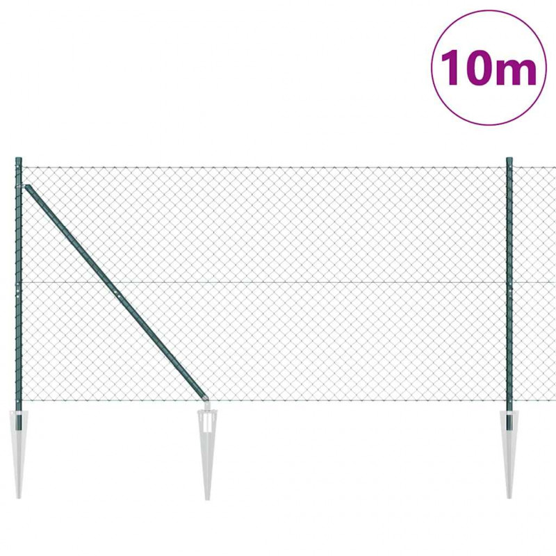 Słupek ogrodzeniowy. Zielony 10 x 1,4 m (siatka 60 x 60 mm)