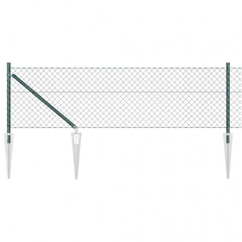 Słupek ogrodzeniowy. Zielony 25 x 0,4 m (siatka 60 x 60 mm)