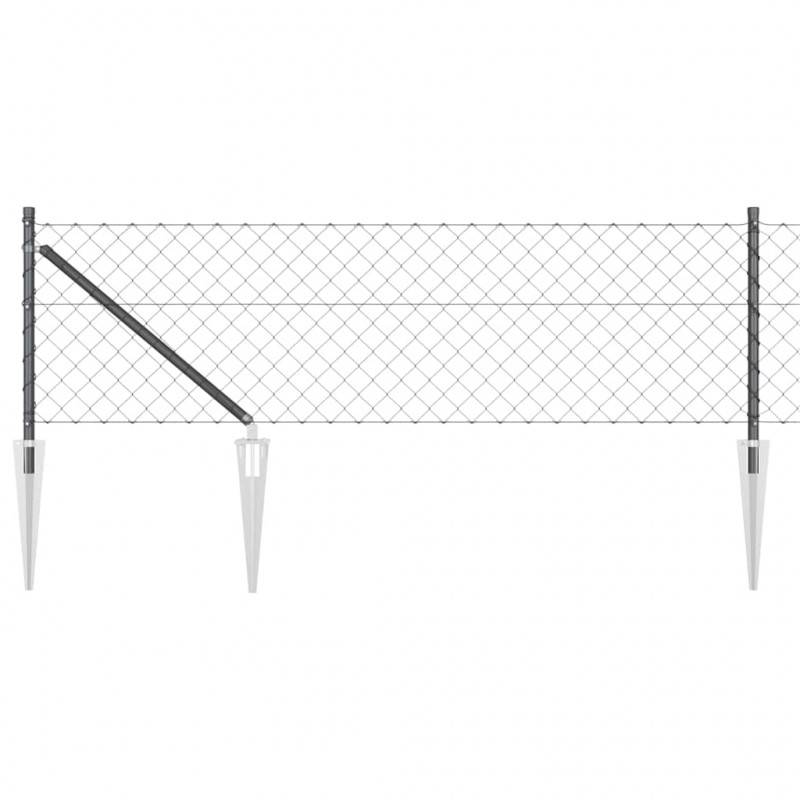 Słupek ogrodzeniowy. Szary 10 x 0,6 m (siatka 60 x 60 mm)