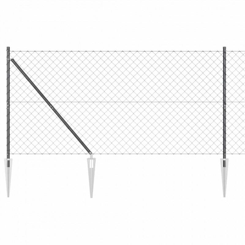 Słupek ogrodzeniowy. Szary 10 x 1,2 m (siatka 60 x 60 mm)