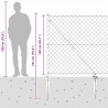 Słupek ogrodzeniowy. Szary 25 x 1,4 m (siatka 60 x 60 mm)