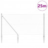 Słupek ogrodzeniowy. Srebrny 25 x 1 m (siatka 60 x 60 mm) Stal