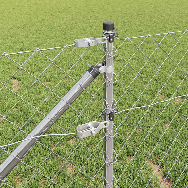 Słupek ogrodzeniowy. Srebrny 25 x 1 m (siatka 60 x 60 mm) Stal