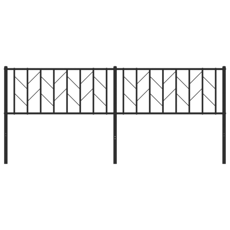 Metalowe wezgłowie, czarne, 200 cm