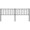 Metalowe wezgłowie, czarne, 200 cm