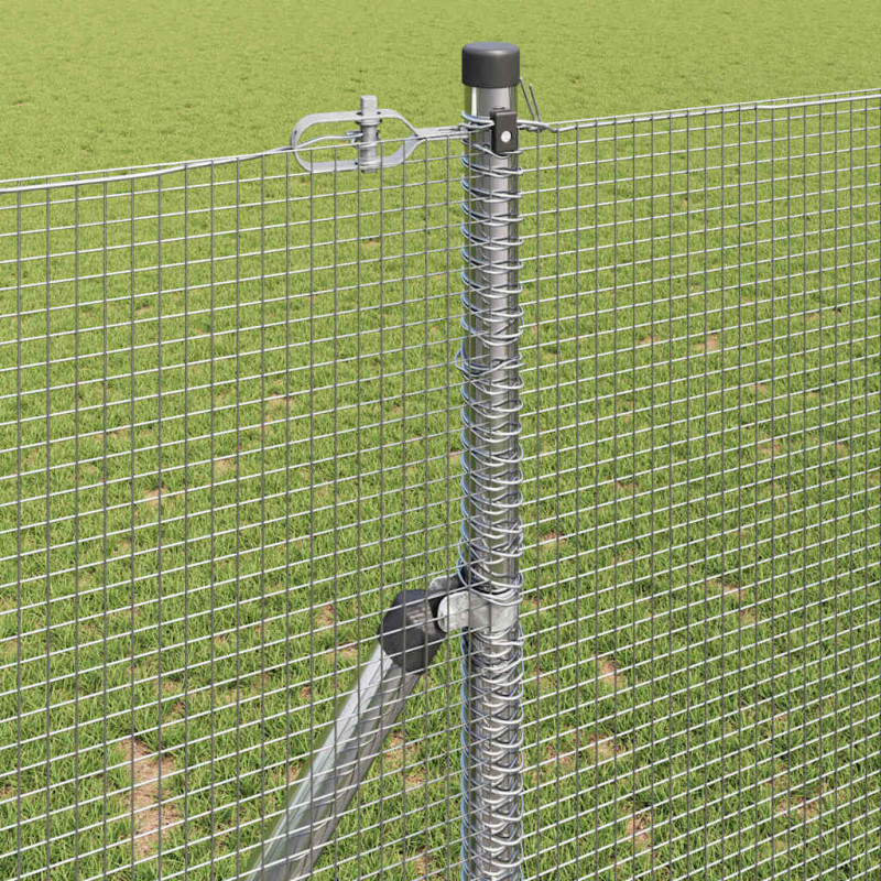 Słupek ogrodzeniowy. Srebrny 25 x 1 m (siatka 12 x 12 mm) Stal