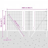 Słupek ogrodzeniowy. Srebrny 25 x 1 m (siatka 25 x 25 mm) Stal