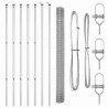 Słupek ogrodzeniowy. Srebrny 25 x 1,5 m (19 x 19 mm siatka)