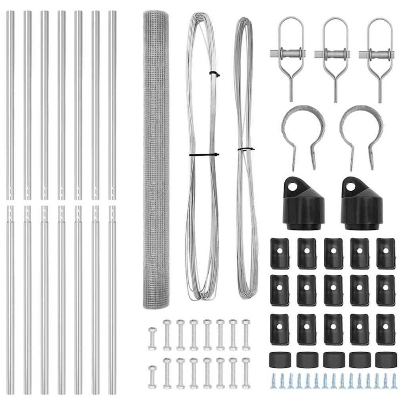 Słupek ogrodzeniowy. Srebrny 25 x 1,5 m (19 x 19 mm siatka)