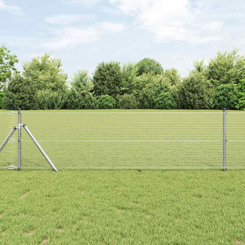 Słupek ogrodzeniowy. Srebrny 50 x 0,5 m (siatka 16 x 16 mm)
