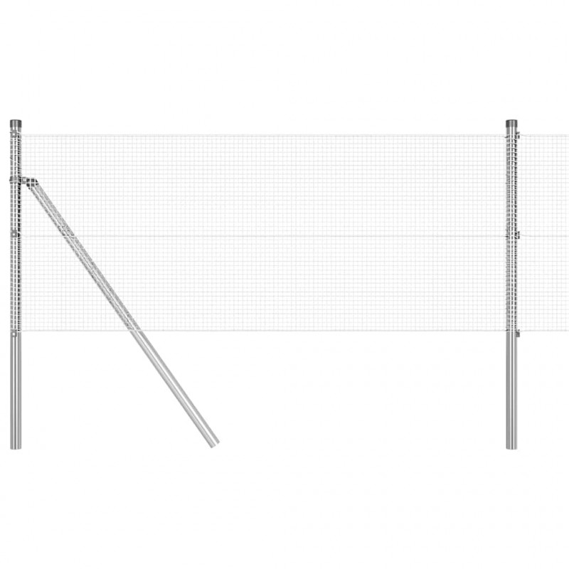 Słupek ogrodzeniowy. Srebrny 50 x 0,8 m (siatka 12 x 12 mm)