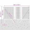Słupek ogrodzeniowy. Srebrny 50 x 1 m (siatka 16 x 16 mm) Stal