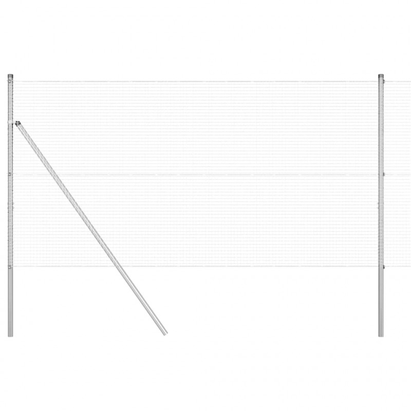 Słupek ogrodzeniowy. Srebrny 50 x 1,4 m (19 x 19 mm siatka)