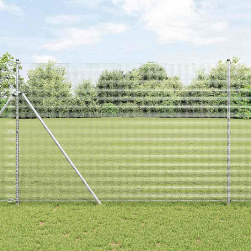 Słupek ogrodzeniowy. Srebrny 50 x 1,5 m (siatka 12 x 12 mm)