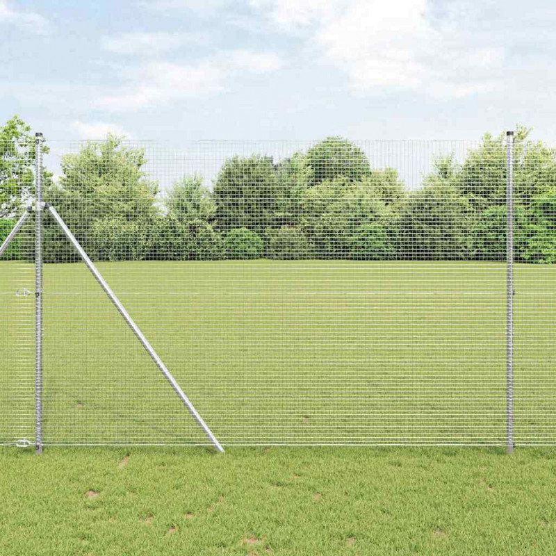 Słupek ogrodzeniowy. Srebrny 50 x 1,5 m (siatka 19 x 19 mm)