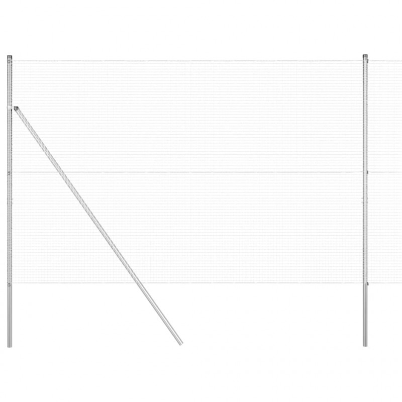 Słupek ogrodzeniowy. Srebrny 50 x 1,5 m (siatka 19 x 19 mm)
