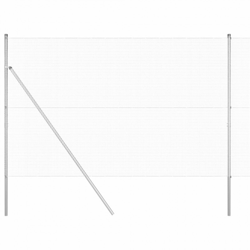 Słupek ogrodzeniowy. Srebrny 50 x 1,6 m (siatka 16 x 16 mm)