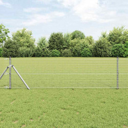Słupek ogrodzeniowy. Srebrny 100 x 0,4 m (siatka 25 x 25 mm)