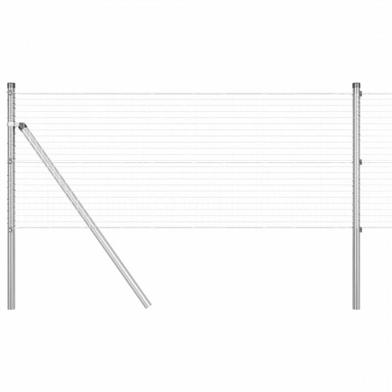 Słupek ogrodzeniowy. Srebrny 100 x 0,4 m (siatka 25 x 25 mm)