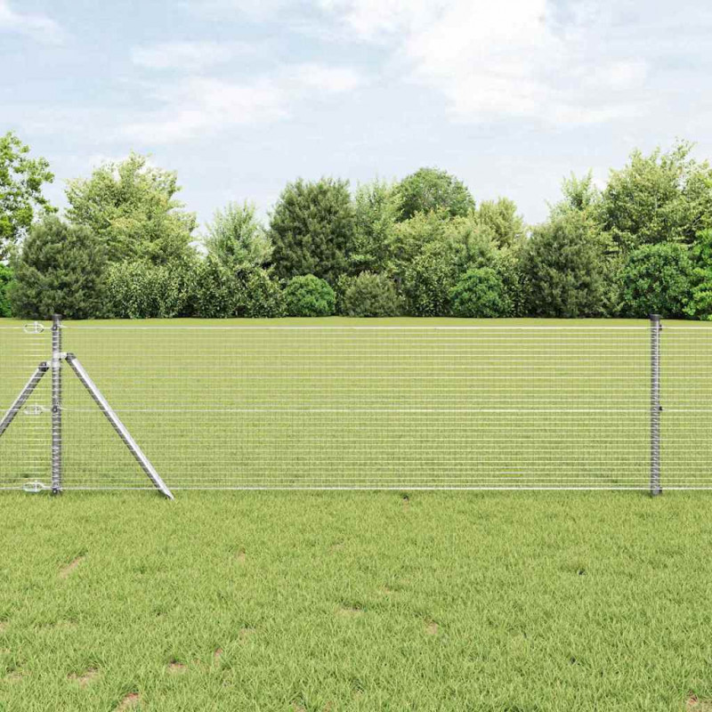 Słupek ogrodzeniowy. Srebrny 100 x 0,5 m (siatka 19 x 19 mm)