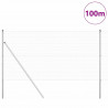 Słupek ogrodzeniowy. Srebrny 100 x 1 m (siatka 19 x 19 mm) Stal