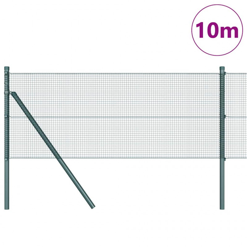 Słupek ogrodzeniowy. Zielony 10 x 0,4 m (siatka 12 x 12 mm)