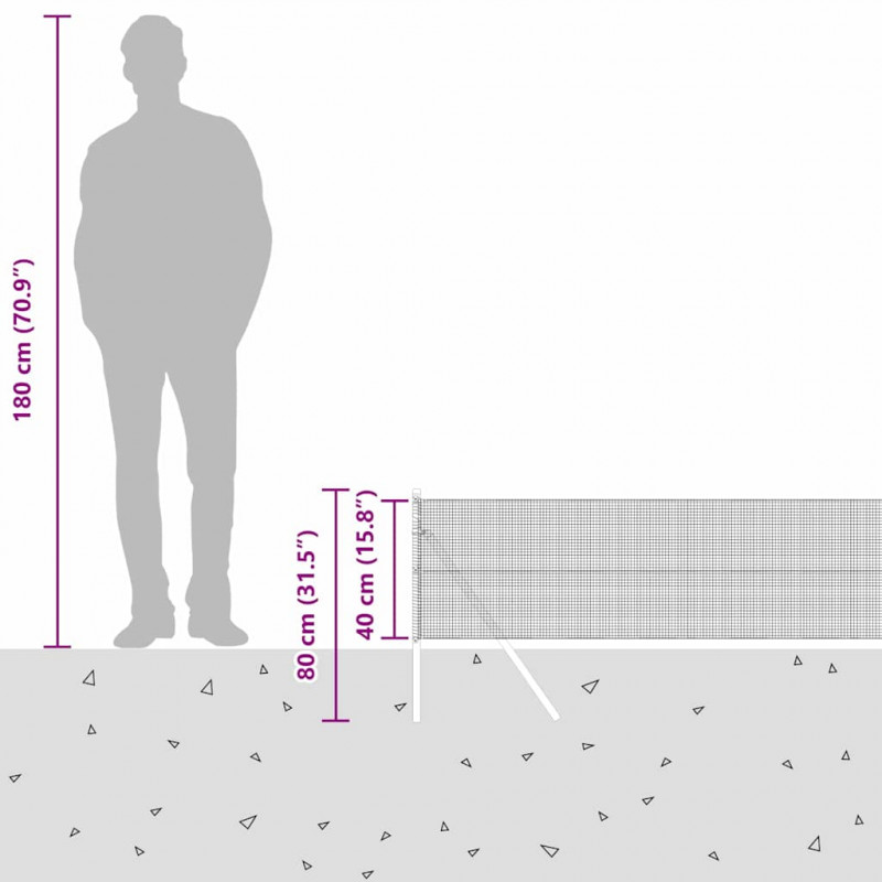 Słupek ogrodzeniowy. Zielony 10 x 0,4 m (siatka 12 x 12 mm)
