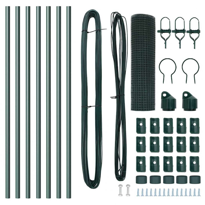 Słupek ogrodzeniowy. Zielony 10 x 0,4 m (19 x 19 mm siatka)
