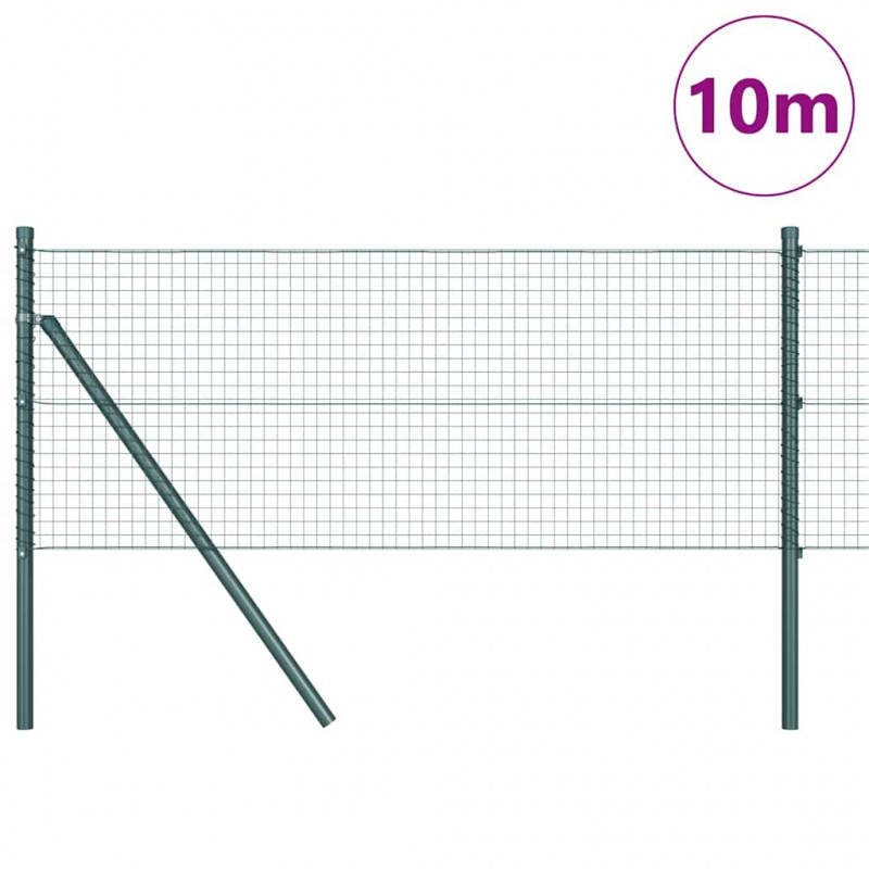 Słupek ogrodzeniowy. Zielony 10 x 0,8 m (siatka 25 x 25 mm)