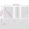 Słupek ogrodzeniowy. Zielony 10 x 1 m (siatka 19 x 19 mm) Stal